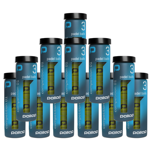 Pack de 12 tubes de balles Pallap Competition 1 - Esprit Padel Shop