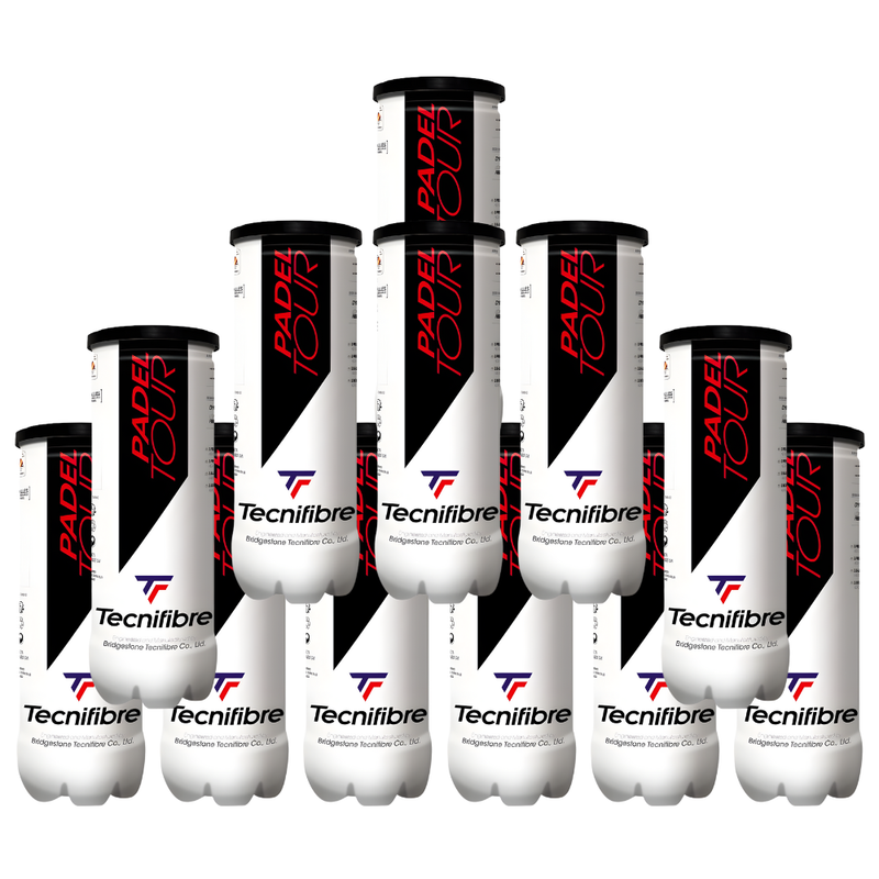 Pack de 12 tubes de balles Tecnifibre Tour - Esprit Padel Shop