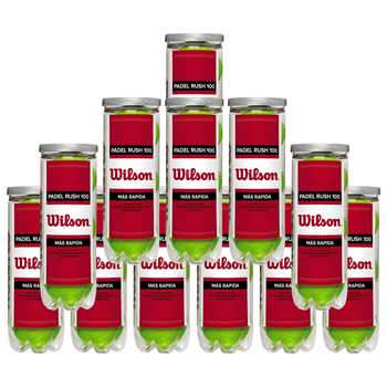 Pack de 12 tubes de balles Wilson Padel Rush 100 - Esprit Padel Shop