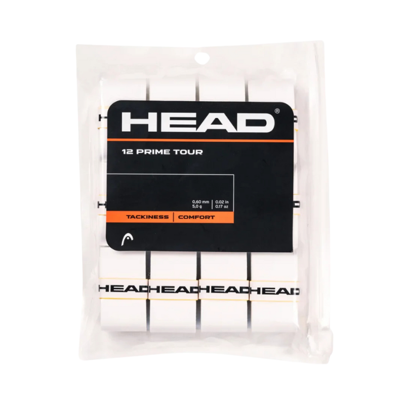 Pack de 12 Surgrips Head Prime Tour Blanc - Esprit Padel Shop