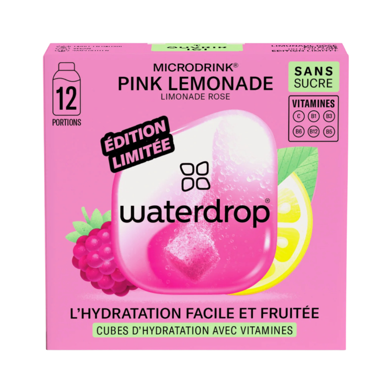 Pastilles d'hydratation Waterdrop Microdrink Pink Lemonade x12 - Esprit Padel Shop