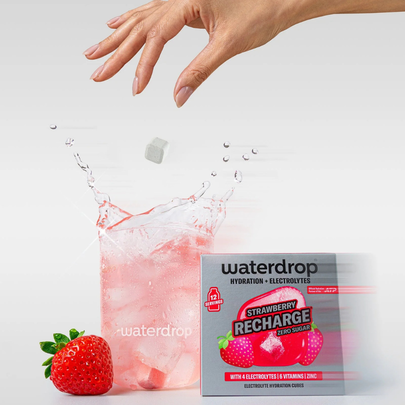 Pastilles d'hydratation Waterdrop Microlyte Fraise x12 - Esprit Padel Shop