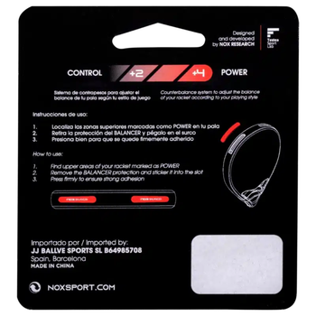 Poids de tête de raquettes Nox Blister 2-4g - Esprit Padel Shop