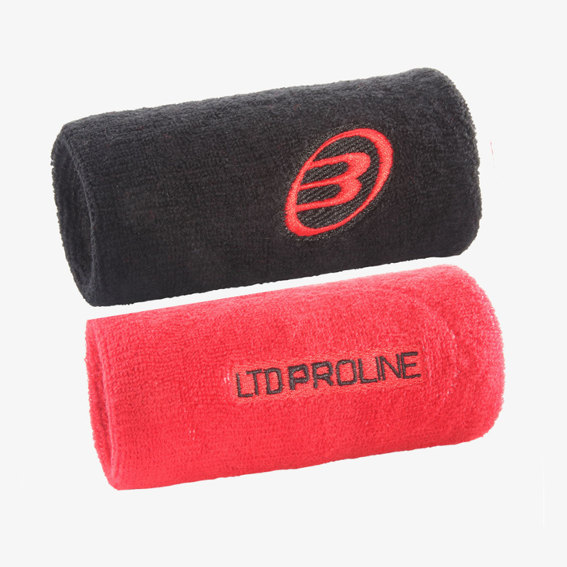 Poignets ponge Bullpadel Proline Noir Rouge