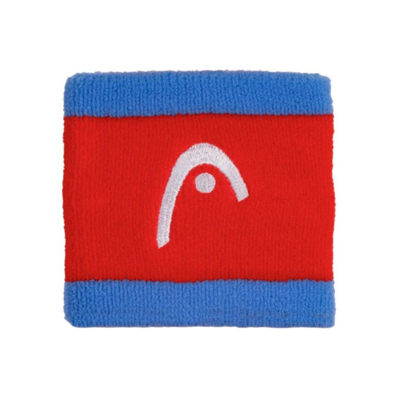Poignets éponge Head 2.5" Striped Rouge Bleu - Esprit Padel Shop
