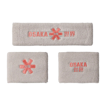 Poignets éponge et bandeau éponge Osaka Set 2.0 Gris - Esprit Padel Shop