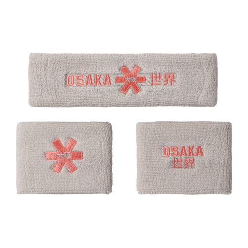 Poignets éponge et bandeau éponge Osaka Set 2.0 Gris - Esprit Padel Shop