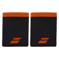 Poignets Éponge Babolat Logo Jumbo Noir/Orange x2