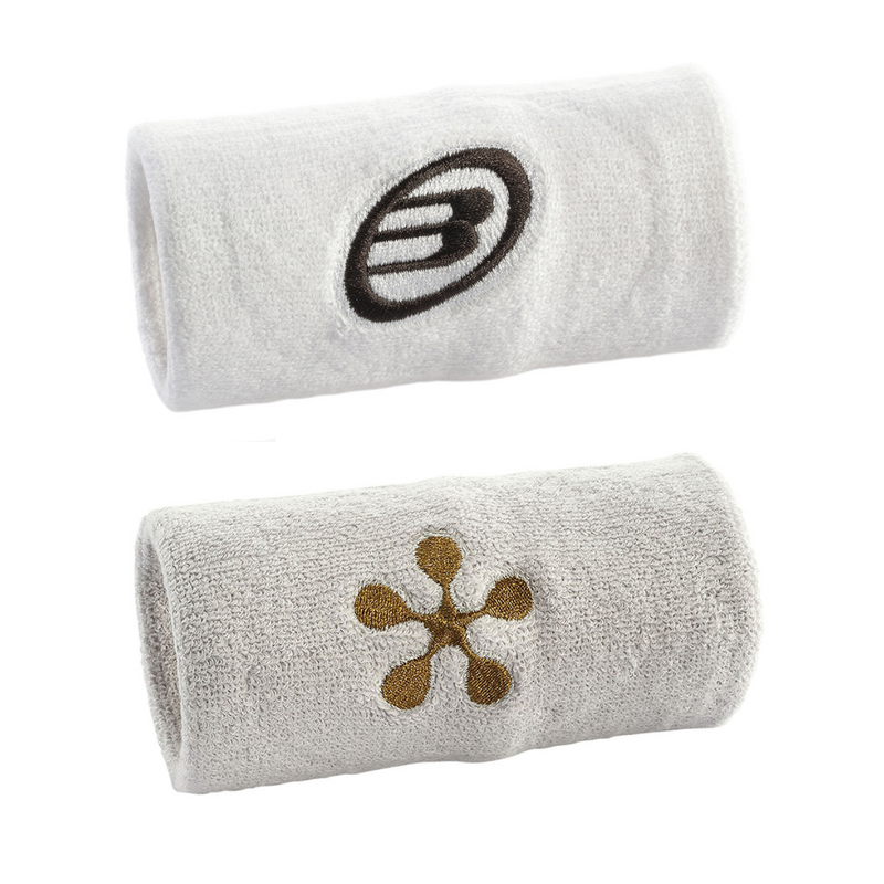 Poignets Éponge Bullpadel Premier Padel Blanc/Gris - Esprit Padel Shop