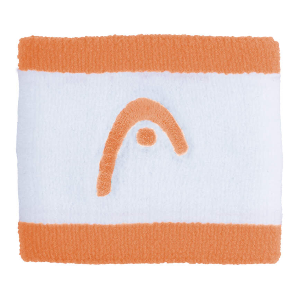 Badstof polsbandjes Head 2"5 Striped wit/oranje - Esprit Padel Shop