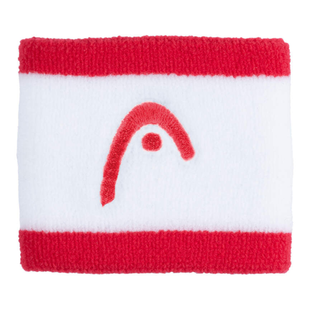 Head 2.5" Striped Wristbands White/Red - Esprit Padel Shop