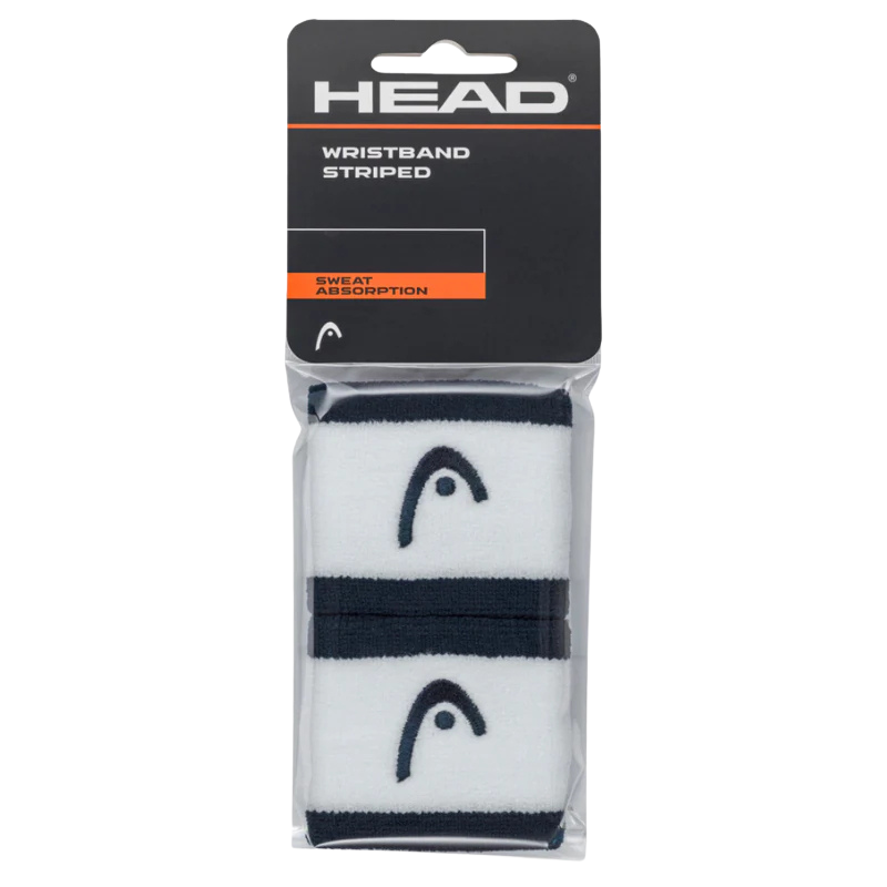 Poignets Éponge Head 2.5" Striped Blanc/Bleu - Esprit Padel Shop