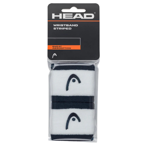 Poignets Éponge Head 2.5" Striped Blanc/Bleu - Esprit Padel Shop