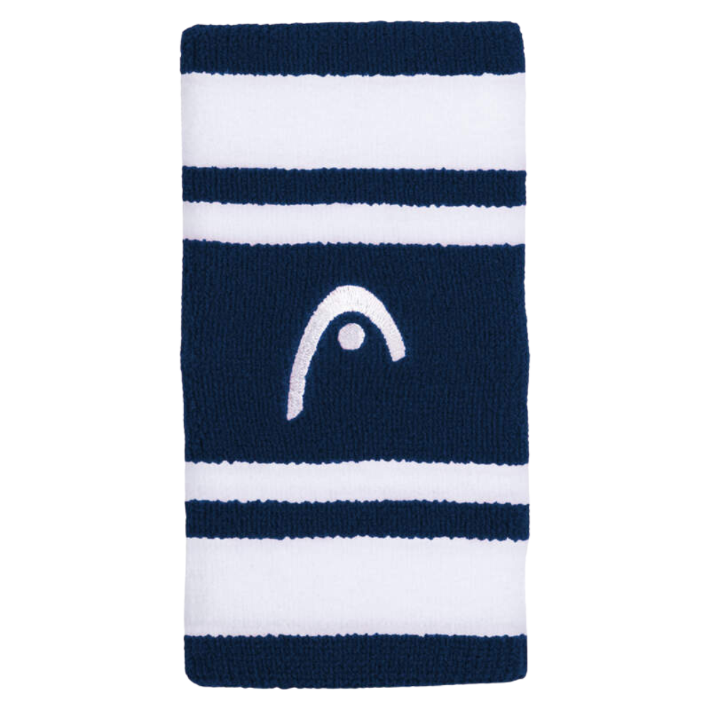 Head Striped 5" Wristbands White/Navy Blue - Esprit Padel Shop