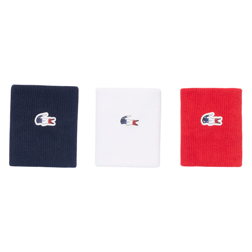 Poignets Éponge Lacoste Equipe de France x3 - Esprit Padel Shop