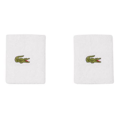 Poignets Éponge Lacoste Sport Jersey Stretch Blanc - Esprit Padel Shop