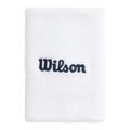 Muñequeras de rizo Wilson Wide Terry blancas x2
