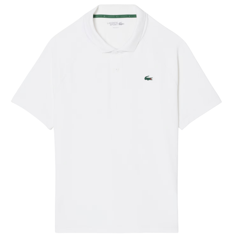 Polo Lacoste Sport Regular Fit Ultra Dry Blanc - Esprit Padel Shop