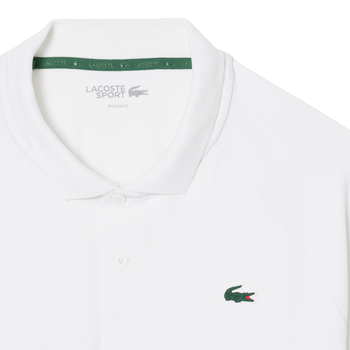 Polo Lacoste Sport Regular Fit Ultra Dry Blanc - Esprit Padel Shop
