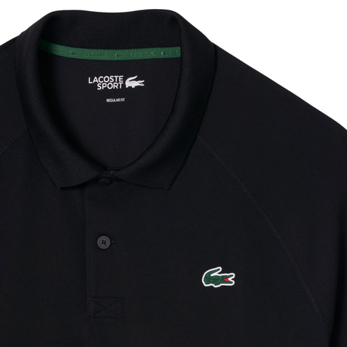 Polo Lacoste Sport Regular Fit Ultra Dry Noir - Esprit Padel Shop
