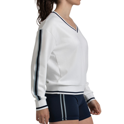 Pull Bullpadel Traiser Blanc Femme - Esprit Padel Shop