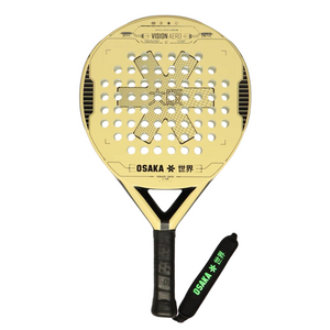 Raquette de padel Osaka Vision Aero Control Jaune/Noir face - Esprit Padel Shop