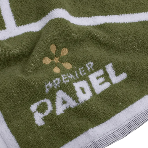 Serviette Bullpadel Premier Padel 100x50cm Vert/Blanc - Esprit Padel Shop