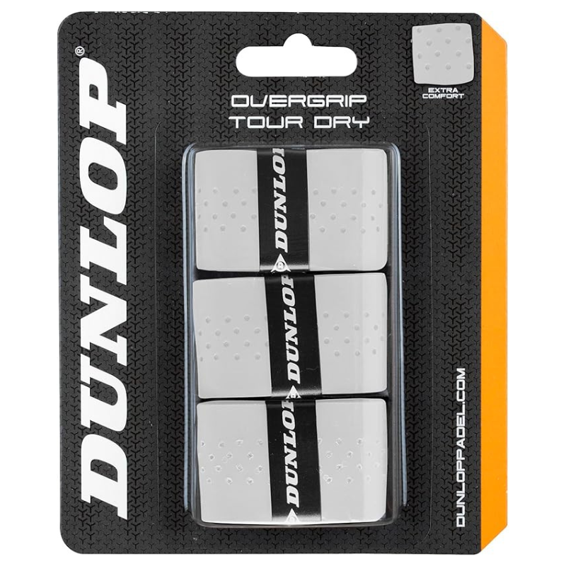 Surgrips Dunlop Tour Dry White x 3 - Esprit Padel Shop