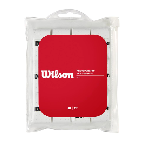 Wilson Pro Geperforeerde Overgrips Wit x12 - Esprit Padel Shop