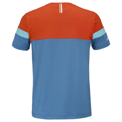 T-shirt Babolat Crew Neck Tee Bleu/Orange - Esprit Padel Shop