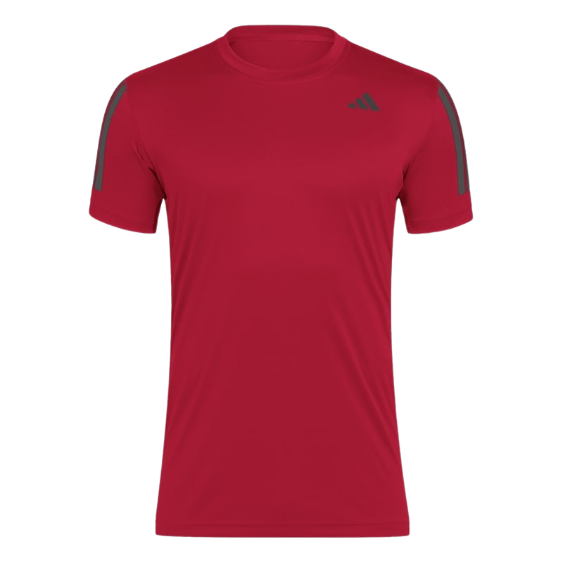 T-shirt Adidas Club 3 Strips Tee Rouge - Esprit Padel Shop
