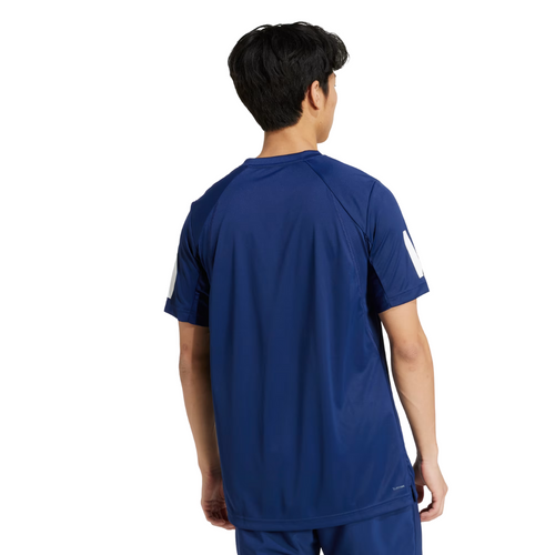 T-shirt Adidas 3 Stripes Club Bleu Marine - Esprit Padel Shop