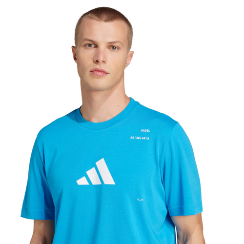 T-shirt Adidas Padel Cat Bleu - Esprit Padel Shop