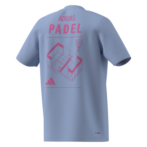 T-shirt Adidas Padel Cat Bleu - Esprit Padel Shop