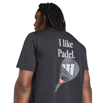 T-shirt Adidas Padel Cat Noir - Esprit Padel Shop