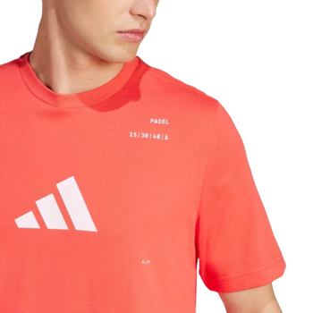 T-shirt Adidas Padel Cat Rouge - Esprit Padel Shop