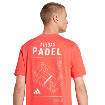T-shirt Adidas Padel Cat Rouge - Esprit Padel Shop