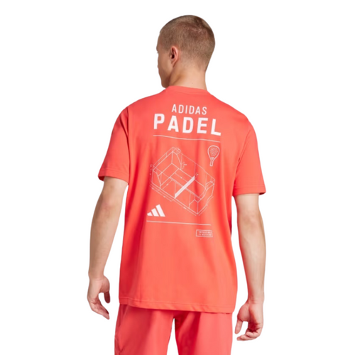 T-shirt Adidas Padel Cat Rouge - Esprit Padel Shop