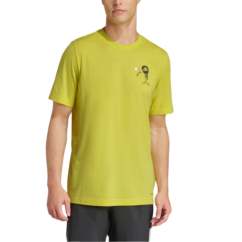T-shirt Adidas Zone Graphic Jaune - Esprit Padel Shop