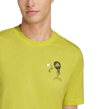 T-shirt Adidas Zone Graphic Jaune - Esprit Padel Shop