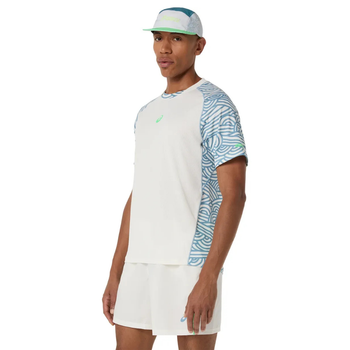 T-shirt Asics Padel Court All Over Print Beige - Esprit Padel Shop