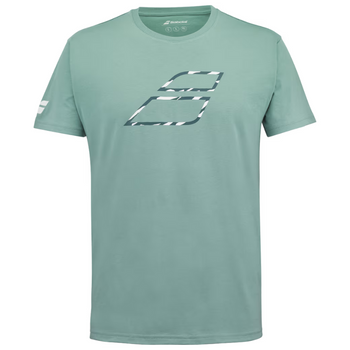 T-shirt Babolat Exercice Big Flag Tee Vert 2024 face - Esprit Padel Shop