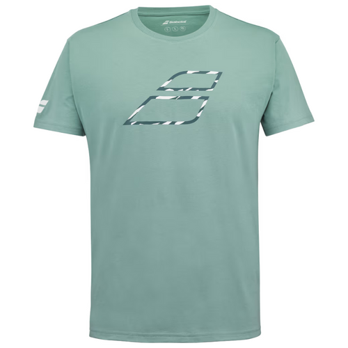 T-shirt Babolat Exercice Big Flag Tee Vert 2024 face - Esprit Padel Shop