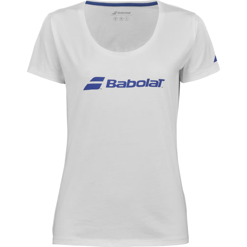 T-shirt Babolat Exercice Tee Blanc Femme 2024 - Esprit Padel Shop