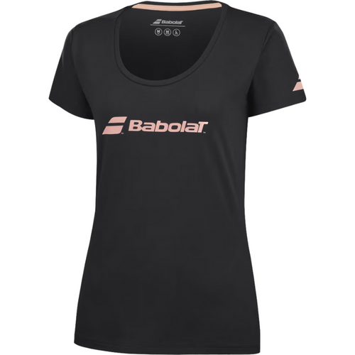 T-shirt Babolat Exercice Tee Noir Femme 2024 - Esprit Padel Shop