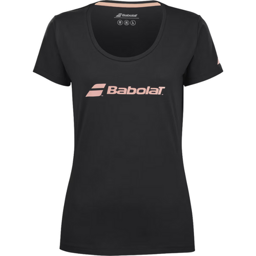 T-shirt Babolat Exercice Tee Noir Femme 2024 - Esprit Padel Shop
