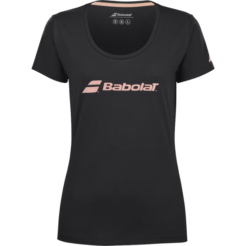 T-shirt Babolat Exercice Tee Noir Femme 2024 - Esprit Padel Shop