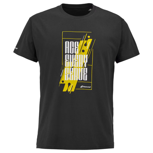 T-shirt Babolat Exercise Message Tee Noir 2026 - Esprit Padel Shop
