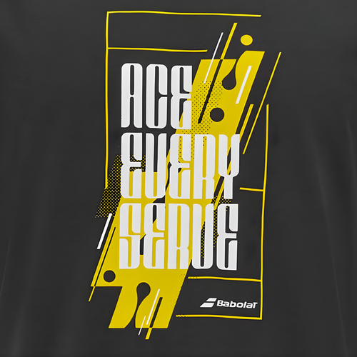 T-shirt Babolat Exercise Message Tee Noir 2026 - Esprit Padel Shop