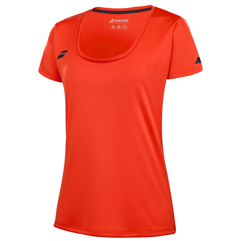 T-shirt Babolat Play Cap Sleeve Top Rouge Femme - Esprit Padel Shop